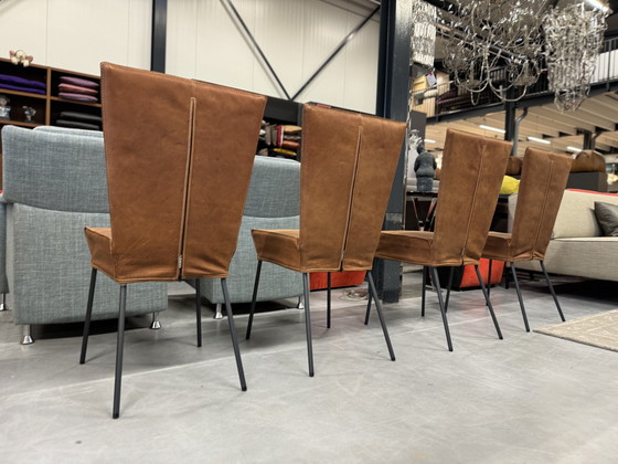 Image 1 of 4 Label Vandenberg Orea Chairs Yak Brown Leather