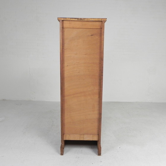 Image 1 of Armoire à volets roulants en chêne avec 1 volet, 151 cm de haut, années 1950