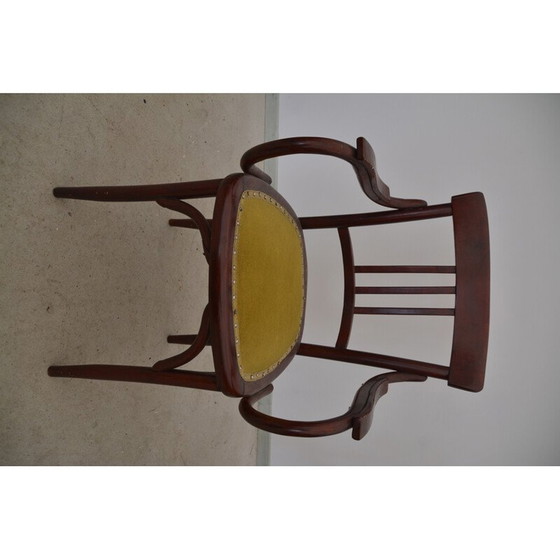 Image 1 of Set of 4 vintage velvet and wood armchairs