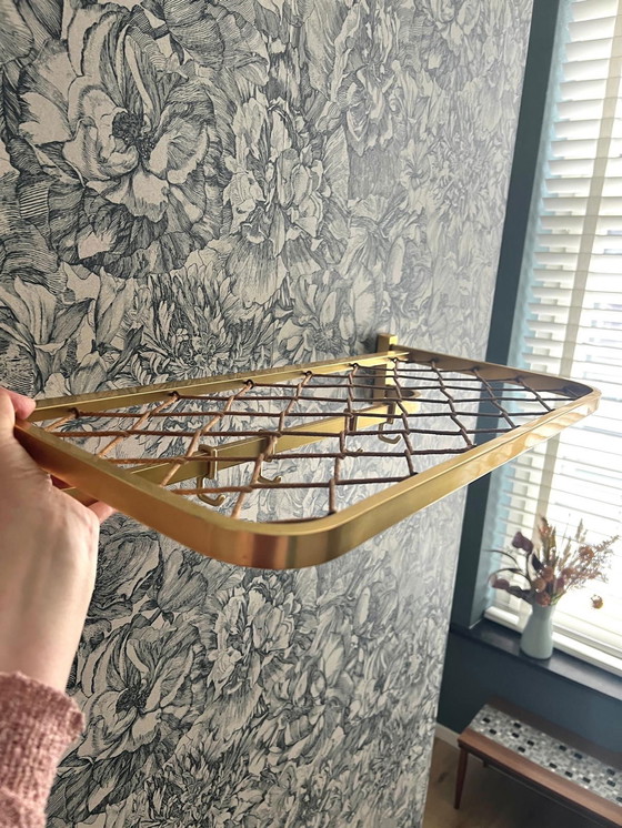 Image 1 of Gold colored Coat rack Train model with hat rack and hooks 60cm wide