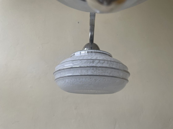 Image 1 of Lamp Pendant Lamp 1940s French 3 Arms