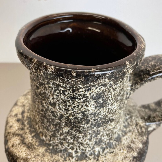 Image 1 of Vintage multi-color pottery fat lava floor vase 408-40 by Scheurich, Germany 1970s