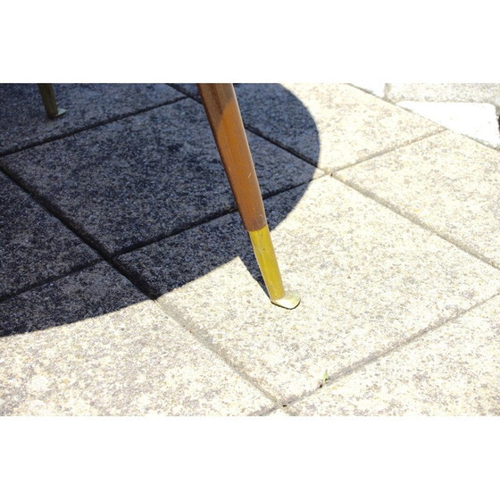 Image 1 of Tavolino vintage in ottone e noce, Italia, 1960