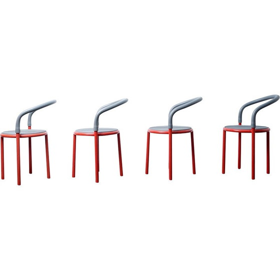 Image 1 of Vintage Pelikan Stainless Steel Dining Set for Fritz Hansen, Denmark