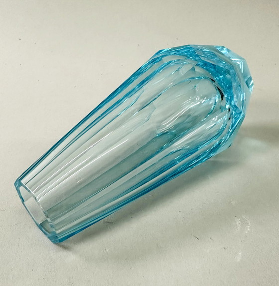 Image 1 of faceted vase in the style of Josef Hoffmann