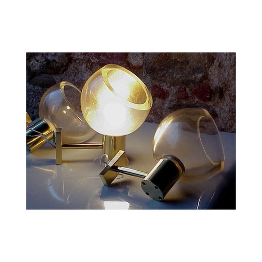 Set di 3 lampade da parete vintage con inclusione d'oro Seguso Flavio Poli Italia 1960