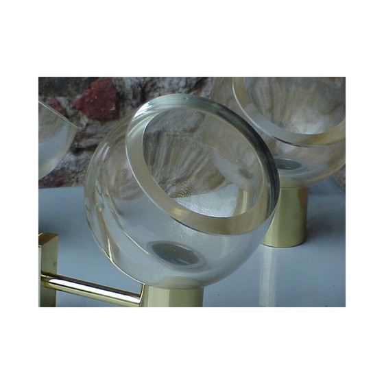 Image 1 of Set di 3 lampade da parete vintage con inclusione d'oro Seguso Flavio Poli Italia 1960
