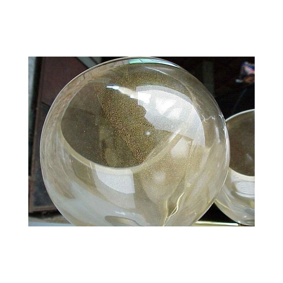 Image 1 of Set di 3 lampade da parete vintage con inclusione d'oro Seguso Flavio Poli Italia 1960