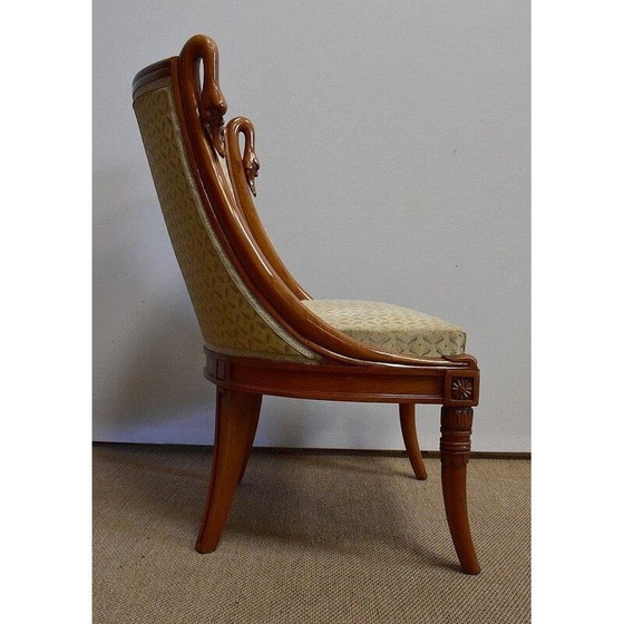 Image 1 of Vintage cherry wood dressing table and armchair, 1950