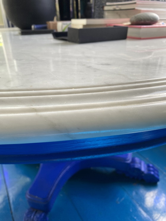 Image 1 of Marble round table - blue