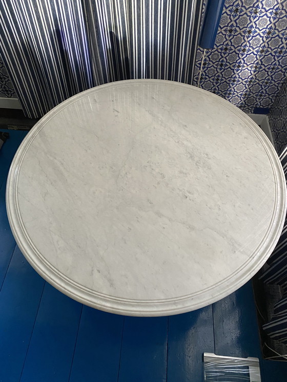 Image 1 of Marble round table - blue