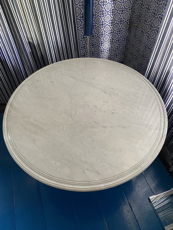 Image 1 of Marble round table - blue