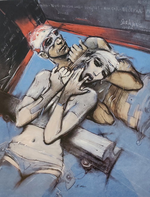 Enki Bilal (Born 1951) Lithography Christian Desbois Editions Paris.