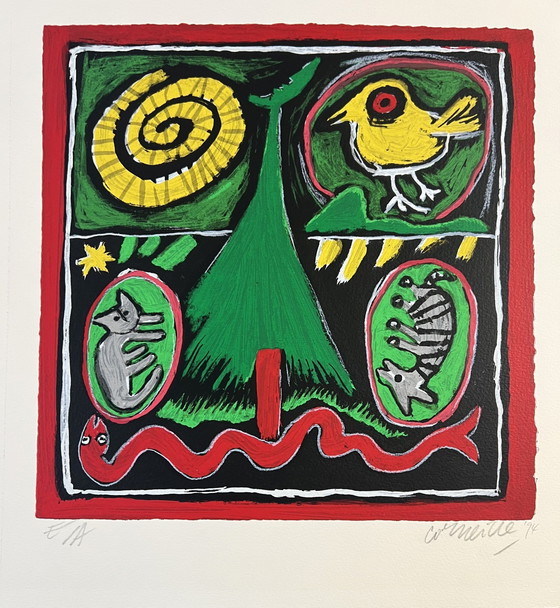 Image 1 of Signed; Guillaume Corneille, Festival De La Forêt silkscreen, 1994