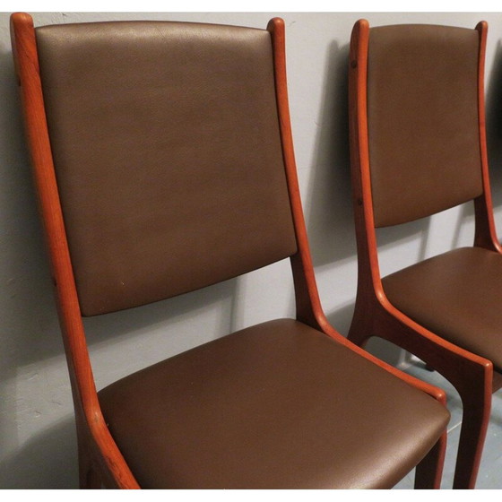 Image 1 of Pair of vintage teak and leather chairs by KS Mobler for Korup Stolefabrik, Denmark 1960
