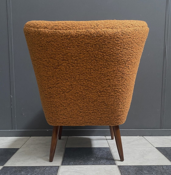 Image 1 of Cocktail chair 1960s in orange wool 