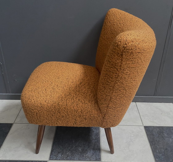 Image 1 of Cocktail chair 1960s in orange wool 