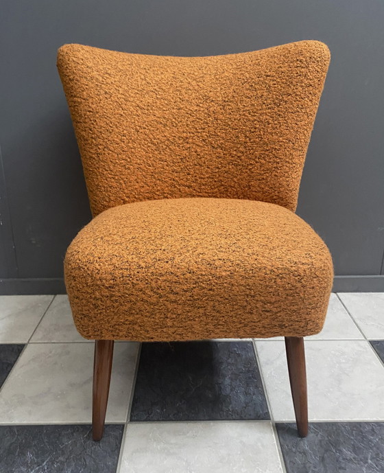 Image 1 of Cocktail chair 1960s in orange wool 