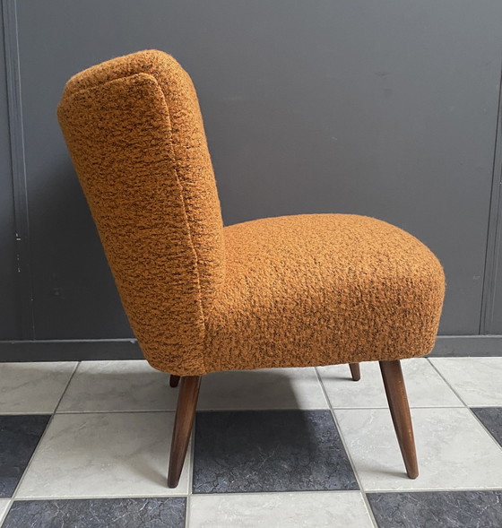 Image 1 of Cocktail chair 1960s in orange wool 