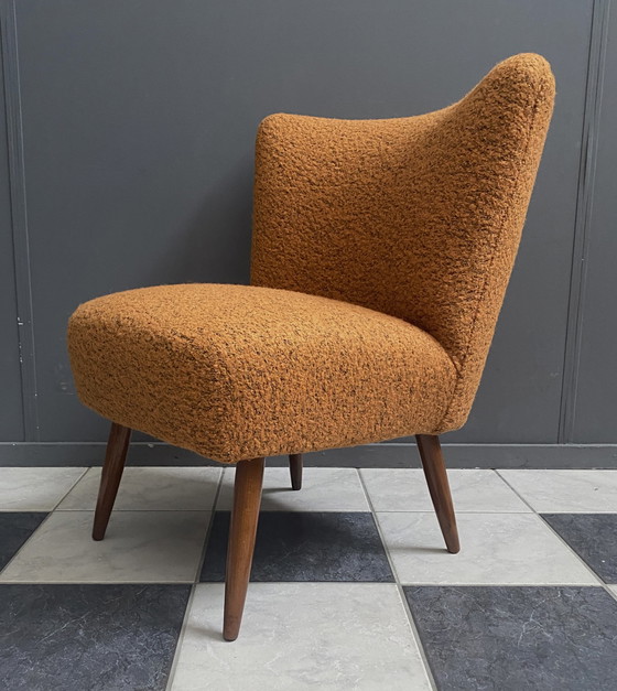 Image 1 of Cocktail chair 1960s in orange wool 