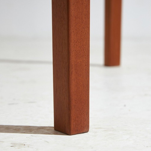 Vintage round teak dining table by Niels Koefoed for Hornslet Møbelfabrik, 1960