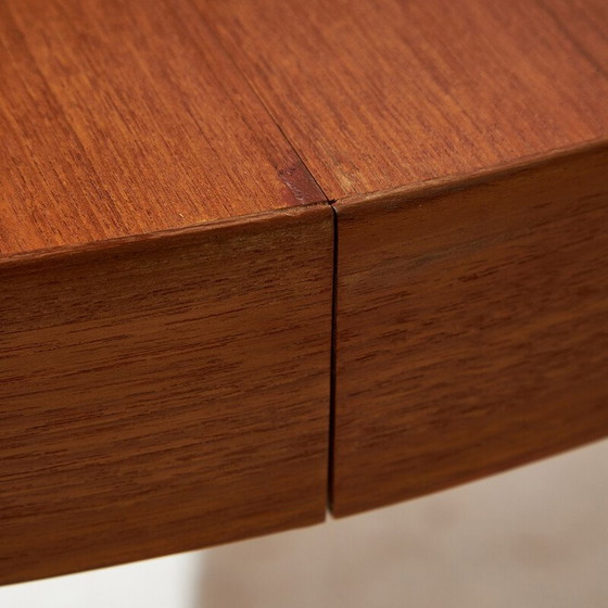 Image 1 of Vintage round teak dining table by Niels Koefoed for Hornslet Møbelfabrik, 1960