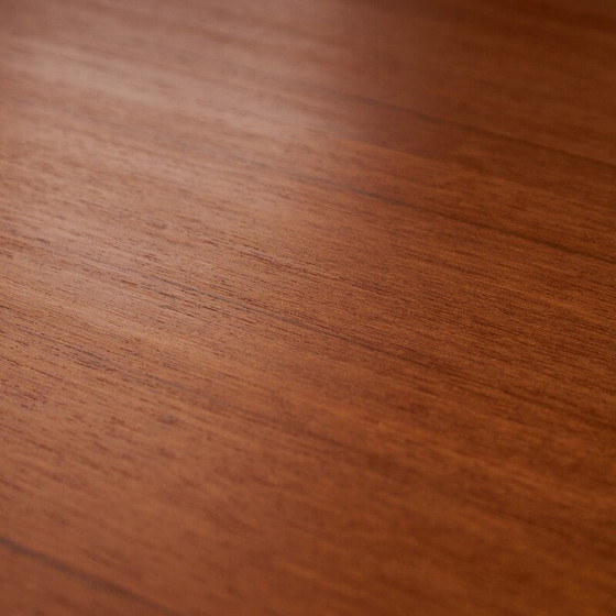 Image 1 of Vintage round teak dining table by Niels Koefoed for Hornslet Møbelfabrik, 1960