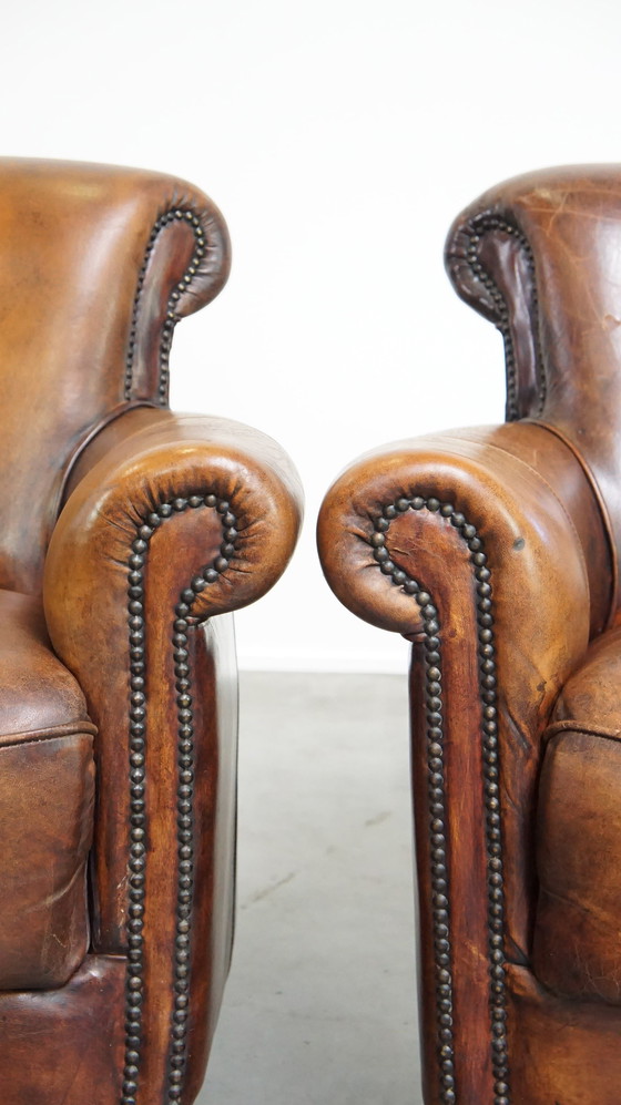 Image 1 of 2 X Sheep Leather Design Armchair