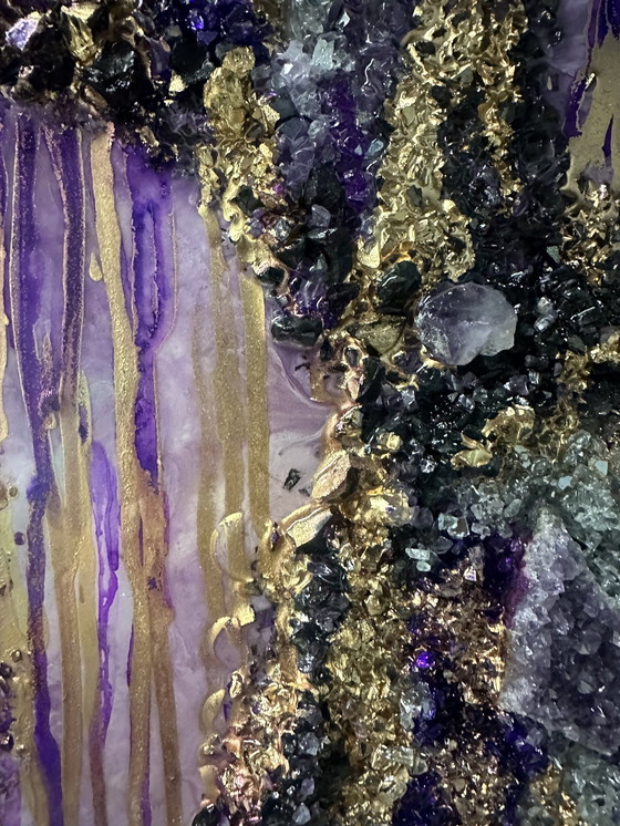 Image 1 of Epoxy With Real Amethysts