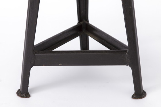 Image 1 of Rowac Workshop Stool, Tripod With Solid Beech Top, 1950S