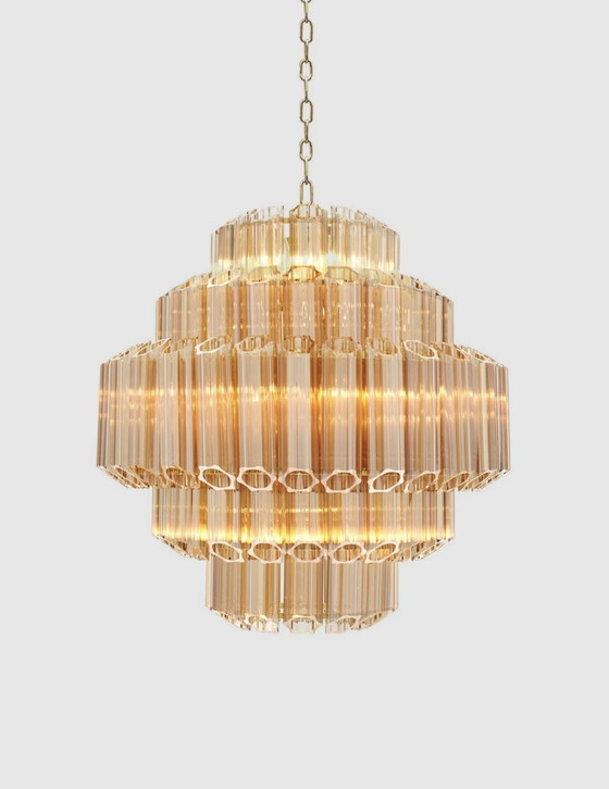 Image 1 of Eichholtz Vittoria S Chandelier Ø 66 Cm, Gold Glass