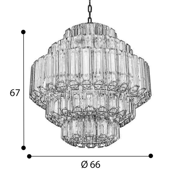 Image 1 of Eichholtz Vittoria S Chandelier Ø 66 Cm, Gold Glass