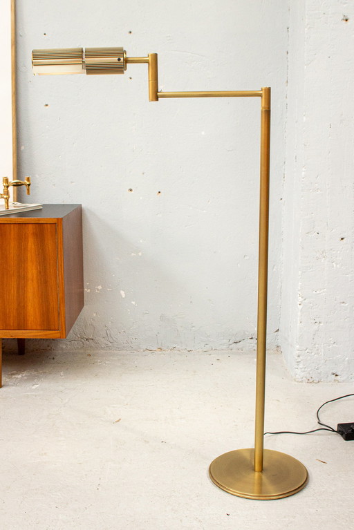 Swisslamps Haloprofil Frauenknecht Lampadaire Vintage en laiton