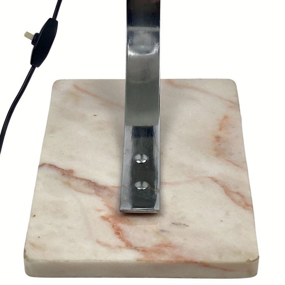 Image 1 of Desk Or Table Lamp With Pink Marble Base, 1950S