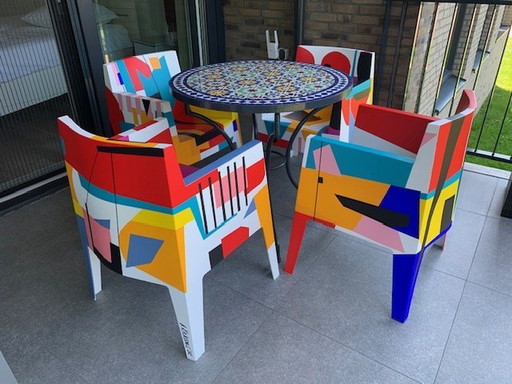 4x Flippe Starck garden chairs