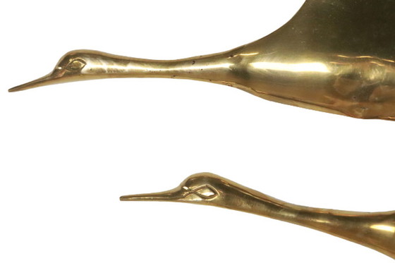 Image 1 of 2 x brass wall bird