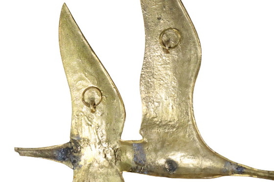 Image 1 of 2 x brass wall bird