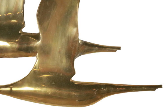 Image 1 of 2 x brass wall bird