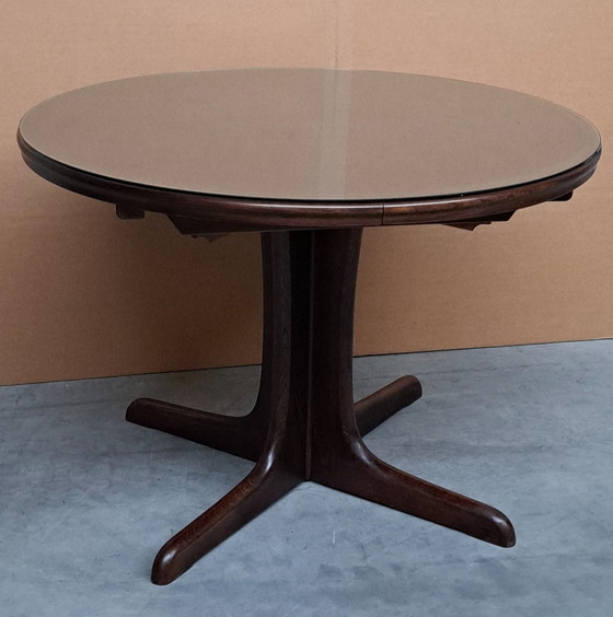 Image 1 of Dining Table Round Wood Extendable Oval Italian Brand Tonon