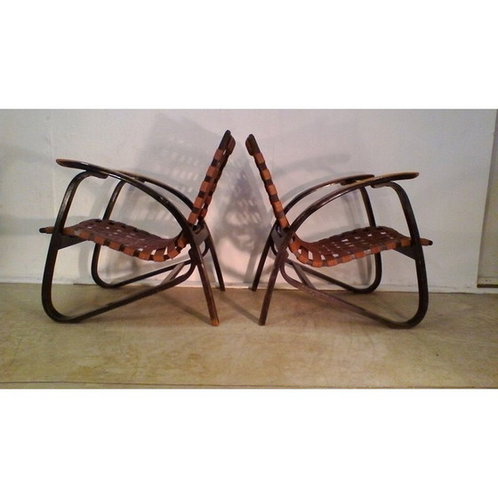 Image 1 of Set of 2 Beechwood Armchairs by Jan Vaněk - 1930s