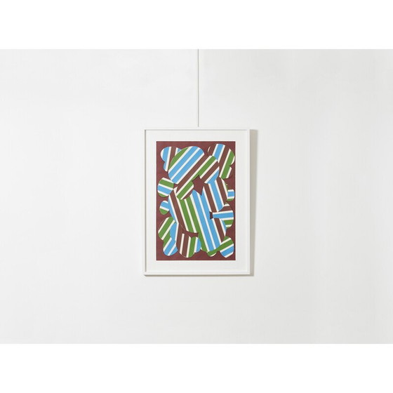 Image 1 of Vintage painting "Pelouse perturbe" by Guy de Rougemont, 1971