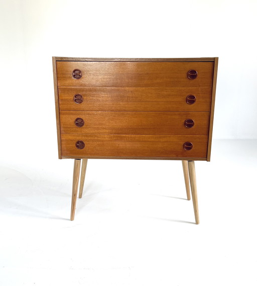 Teak chest of drawers