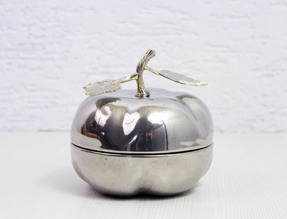 Image 1 of Bonbonniere, silver metal box 1950