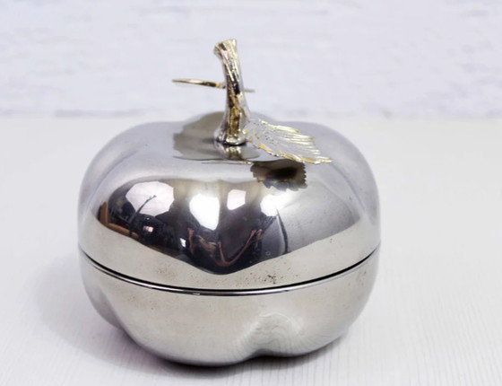 Image 1 of Bonbonniere, silver metal box 1950