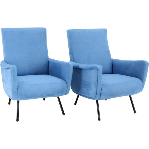 Pair of vintage Italian armchairs, 1960s