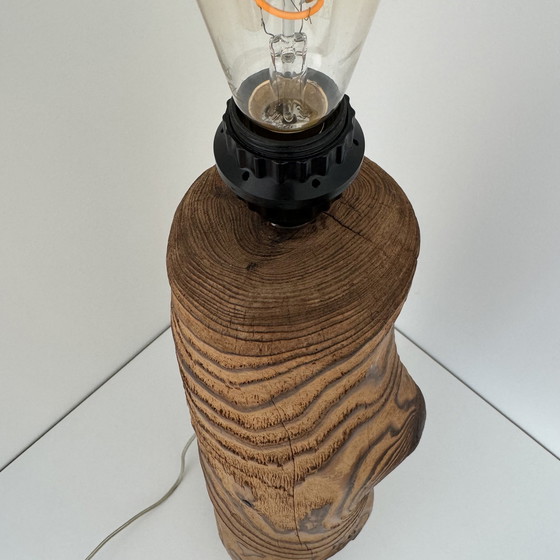 Image 1 of Brutalist tree trunk lamp base