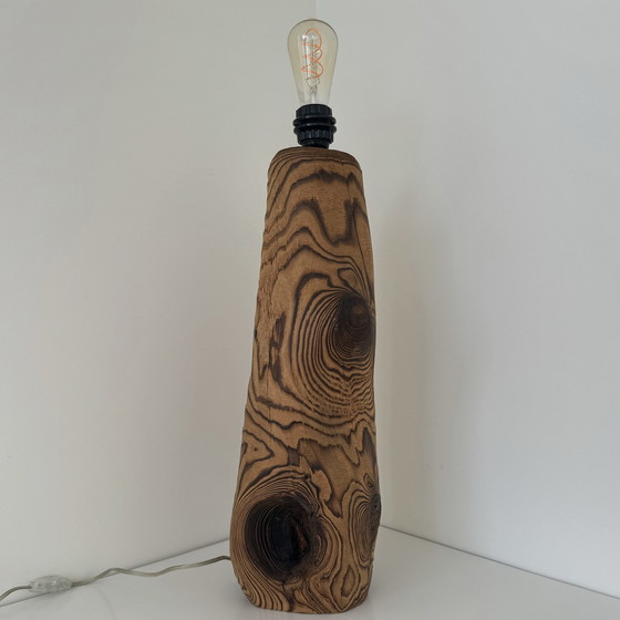 Image 1 of Brutalist tree trunk lamp base