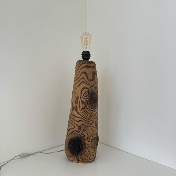 Image 1 of Brutalist tree trunk lamp base