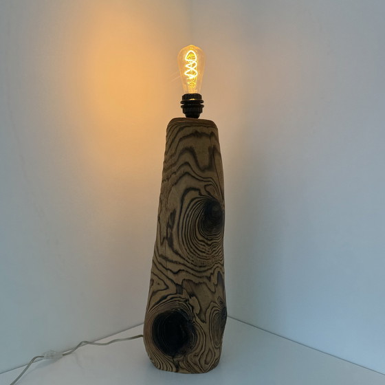 Image 1 of Brutalist tree trunk lamp base