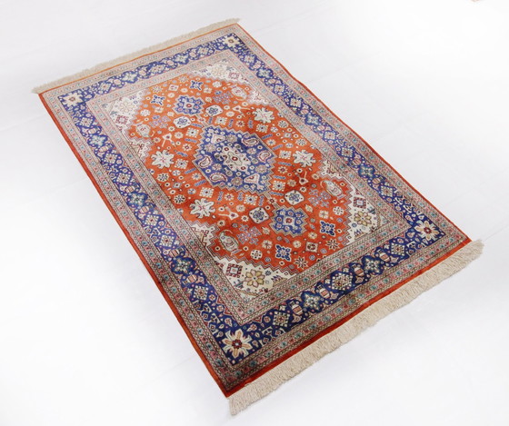 Image 1 of Original Persian carpet Qom/Ghom Pure silk 123 X 80 Cm Top condition